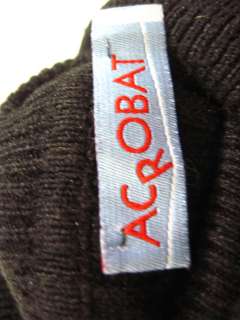ACROBAT Black Knit Turtleneck Sweater Top Shirt Sz S  