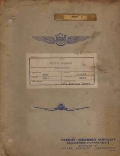 1942 VOUGHT SIKORSKY F4U 1,F3A 1,FG 1 CORSAIR PILOTS FLIGHT MANUAL 