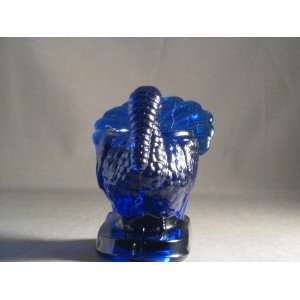  Cobalt Blue Glass Turkey Toothpick Holder 