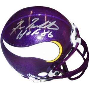 Fran Tarkenton Minnesota Vikings Autographed Throwback Riddell Mini 