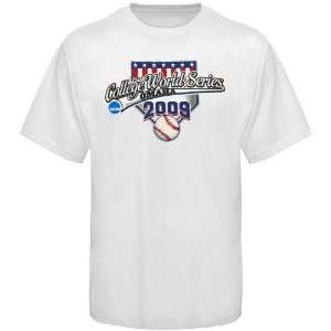  2009 College World Series White Official Logo T shirt 