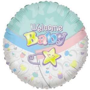   Balloons 18 Welcome Baby Diaper Silver Value