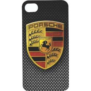 Black Silicone Rubber Case Custom Designed Porsche Emblem iPhone Case 