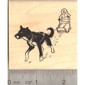  Sled dog Rubber Stamp: Arts, Crafts & Sewing