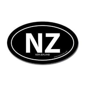  New Zealand country bumper sticker  Black Oval New zealand 
