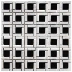 Sierra Cubic Classic 11 3/4 x 11 3/4 Inch Glass and Stone Mosaic Wall 