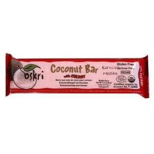  Oskri Coconut Bar w/ Cherry, Gluten Free, 1.86 oz Bars, 18 