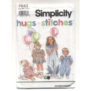   Hugs + Stitches Toddlers Jumpsuit and Dress Sewing Pattern #7643