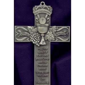  First Communion Pewter Wall Cross