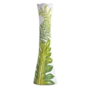  Vietri Painted Palms Tall Vase 6 In X 18.5 In: Home 