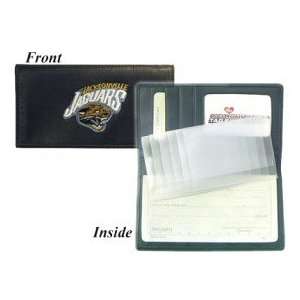  Jacksonville Jaguars Embroidered Leather Checkbook Cover 