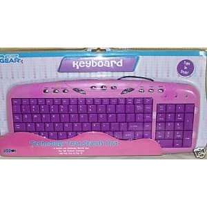    Cyber Gear Pink & Purple Computer Keyboard USB Port: Electronics