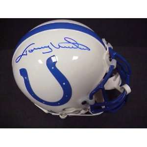  Johnny Unitas Autographed Mini Helmet   Authentic Sports 