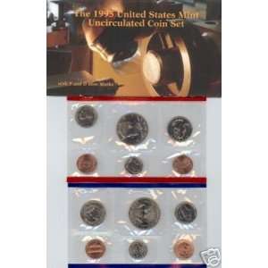   1995 P&D U.S. MINT UNCIRCULATED COINS BU   10 COINS 