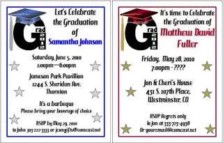 Graduation cap G 2012 Personalized Party Invitations  