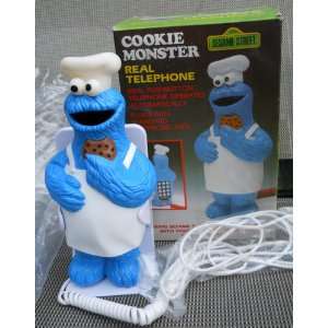  Cookie Monster Real Telephone 1985 Sesame Street 
