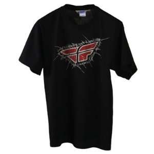    FLY CASUAL FLY TEE SHATTER BLK LG SHATTER BLACK L: Automotive