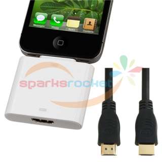 1080P HDMI TV Video Adapter Dock+1.3v Cable for Apple iPod Touch 4 4G 