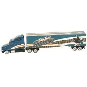San Jose Sharks 1:80 Scale Diecast Tractor Trailer (Recommended Ages 