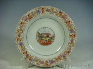 rarity chinese export armorial porcelain plate  