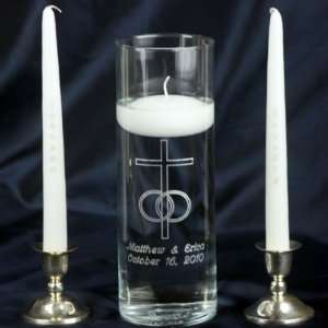 Corinthians Cross Floating Unity Candle Vase Set: Home 