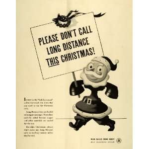   Christmas Calls Santa Claus Phone   Original Print Ad