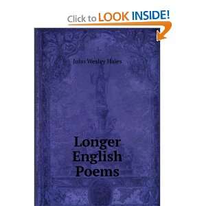  Longer English Poems John Wesley Hales Books