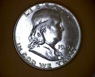 1949 P Franklin Half Dollar Brilliant Uncirculated Coin Very Nice Rare 