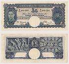 Australia 1949 KGVI Coombs Watt Five Pound Note  
