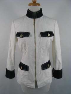 NWT LES COPAINS White Patterned Jacket Blazer 42 $1045  