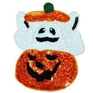  Pumpkin And Ghost Sequin Applique Arts, Crafts & Sewing