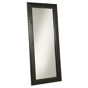   Living Manchester Leather Large Floor Mirror in Black