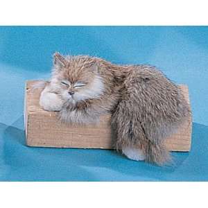  Cat Sleeping on Shelf Collectible Figurine Kitten Statue 