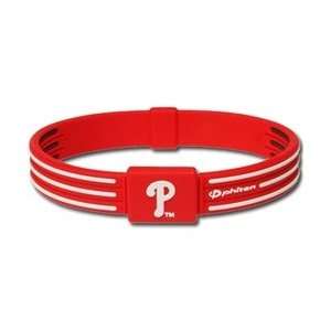 Titanium Philadelphia Phillies MLB Team Bracelet:  Sports 