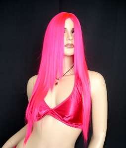 Cosplay Fancy Dress Party Hot Pink Straight Wigs FF203  