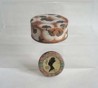 VINTAGE COTY POWDER BOX   PUFFS (lalique design) &1920s ARMAND POWDER 