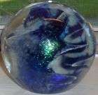Art Glass Dichroic Fused Glass Signed Paperweight 1980