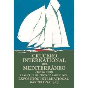  Crucero International del Mediterraneo 12x18 Giclee on 