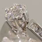 Scintillating Diamond Gold Engagement Wedding Ring Set  