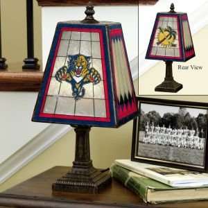  FLORIDA PANTHERS 14 IN ART GLASS TABLE LAMP