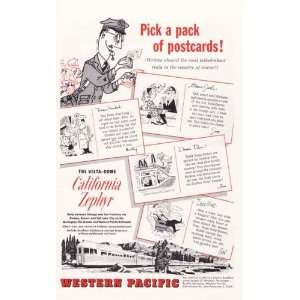  Western Pacific Rail Vintage Ad   1960s (Trains Western 