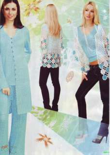 Cardigan Crochet Patterns Book Poncho Dress Top Magazine Duplet 84 