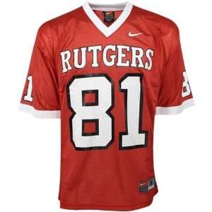  Nike Rutgers Scarlet Knights #81 Scarlet Replica Football 