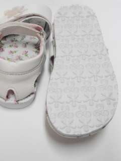 Girl KT Kids White Sandals Butterfly Pink trim NWOT Lightweight  