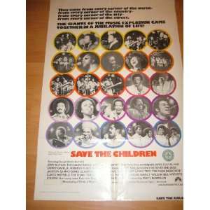  SAVE THE CHILDREN   1973   ORIGINAL MOVIE POSTER