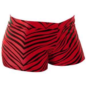  Pizzazz Cheerleaders Animal Print Hot Shorts RED AXL 