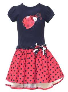 Girls size 2T  black knit ladybug dress by Rare Edition  