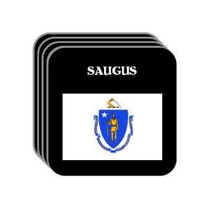  US State Flag   SAUGUS, Massachusetts (MA) Set of 4 Mini 