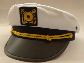 Yacht Captain Skipper Sailor Boat Cap Hat Costume  
