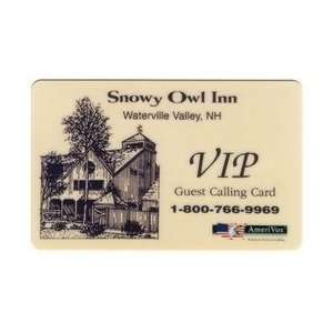   Snowy Owl Inn Waterville Valley New Hampshire VIP Guest Calling Card